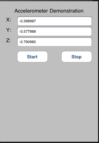 Accelerometer Screenshot