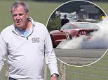 Picture Shows: Jeremy Clarkson  May 19, 2016
 
 **Min £250 Web / Online Set Usage Fee**
 **VIDEO AVAILABLE UPON REQUEST**
 
 Jeremy Clarkson and Richard Hammond spotted filming their rival 'Top Gear' show for Amazon as they replicate the Doughnut spins on a track mocking their BBC rivals recent controversy when they filmed in the heart of London. 
 
 The former 'Top Gear' presenters were testing out their cars in Devon and Somerset in England.
 
 **Min £250 Web / Online Set Usage Fee**
 
 Exclusive - All Round
 WORLDWIDE RIGHTS
 Pictures by : FameFlynet UK © 2016
 Tel : +44 (0)20 3551 5049
 Email : info@fameflynet.uk.com
