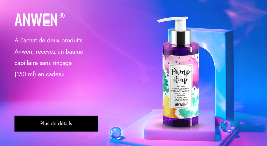 À l'achat de deux produits Anwen, recevez un baume capillaire sans rinçage (150 ml) en cadeau