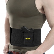 Adjustable Tactical Elastic Concealment Belly Band Abdominal Belt Waist Pistol Handgun Gun Holster for Concealed Carry With Dual Magazine Pouches - Fits Waist Sizes from 30 to 90cm by Yosoo