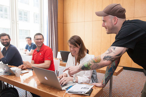 Situation in einem Workshop auf der IPC