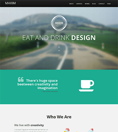 Maxim – Free Onepage Bootstrap Theme