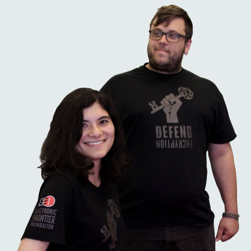  Black Metallic Defend Encryption T-Shirt