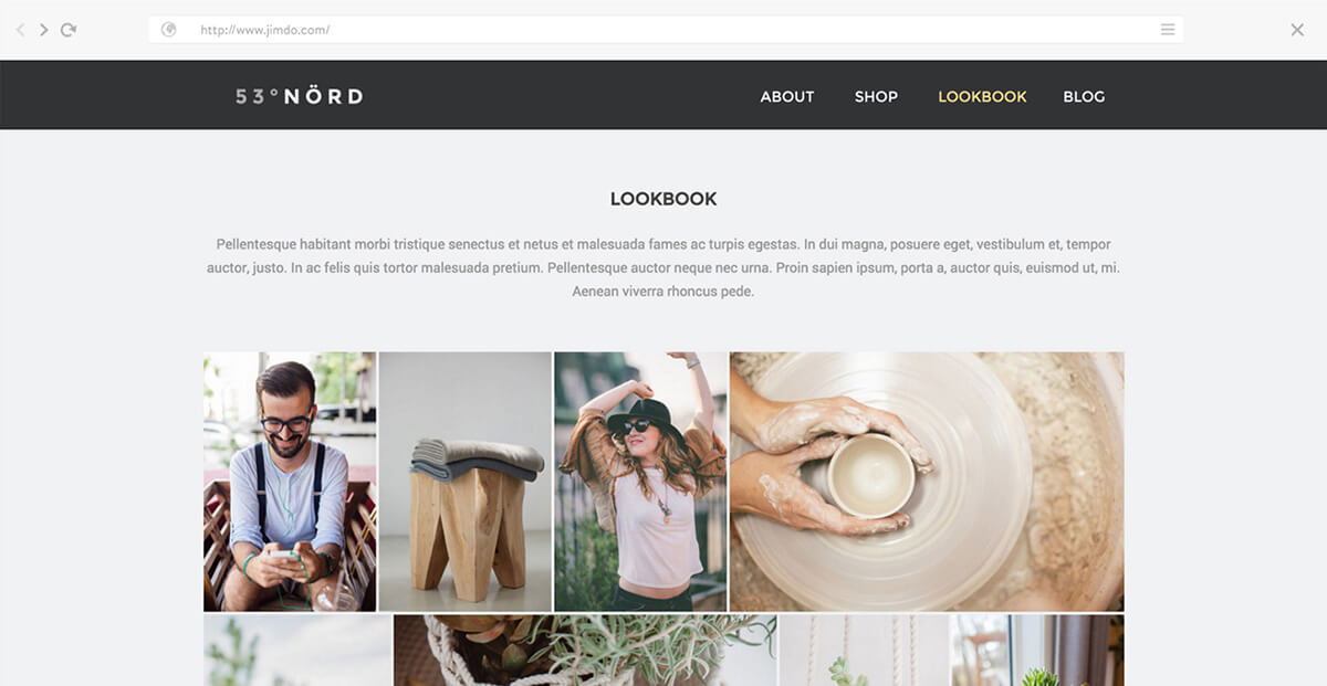 Jimdo example website