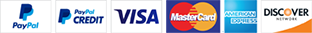 With PayPal accept PayPal, PayPal Credit, Visa, MasterCard, American Express, Discover