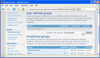 Custom usergroups