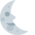 Last quarter moon with face 🌜