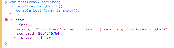 Screenshot of TypeError: ‘undefined’ is not an object (evaluating