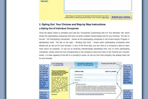 go to How to use the opt out page