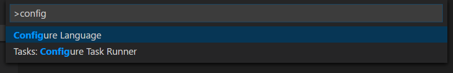 configure language command