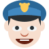 Police officer (ತಿಳಿಯಾದ ತ್ವಚೆಯ ಬಣ್ಣ) 👮🏻