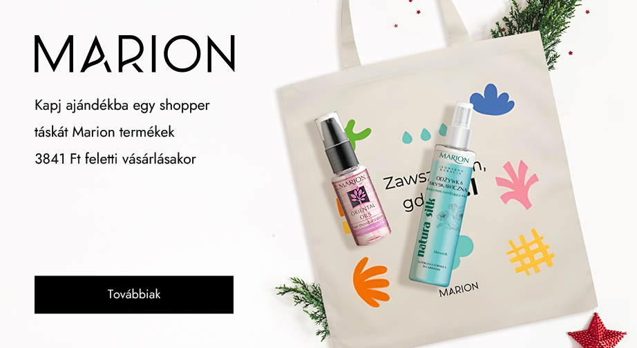 Kapj ajándékba egy shopper táskát Marion termékek 3841 Ft feletti vásárlásakor