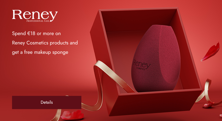 Spend €18 or more on Reney Cosmetics products and get a free makeup sponge