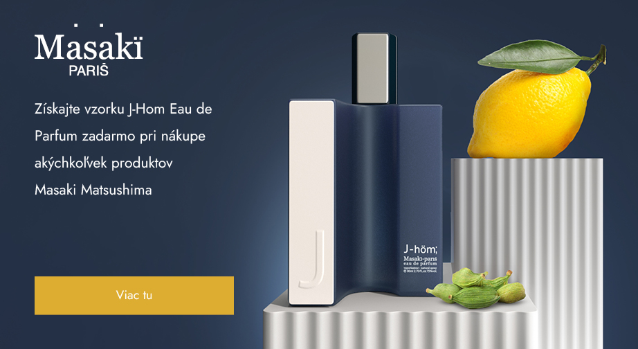 Pri nákupe akýchkoľvek produktov Masaki Matsushima získate vzorku J-Hom Eau de Parfum ako darček