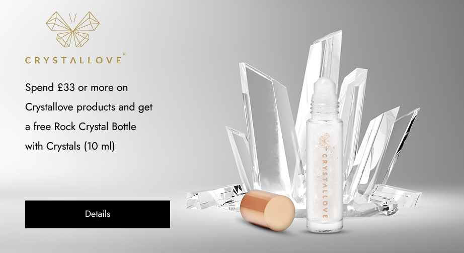 Spend £33 or more on Crystallove products and get a free Rock Crystal Bottle with Crystals (10 ml)