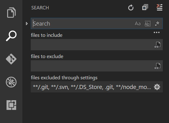 Advanced search options