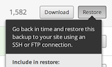 Restore your site in a few&nbsp;clicks.