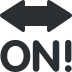On with exclamation mark with left right arrow above 🔛