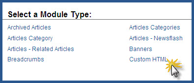 Joomla - Custom HTML Module