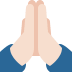 Person with folded hands (light skin tone) 🙏🏻