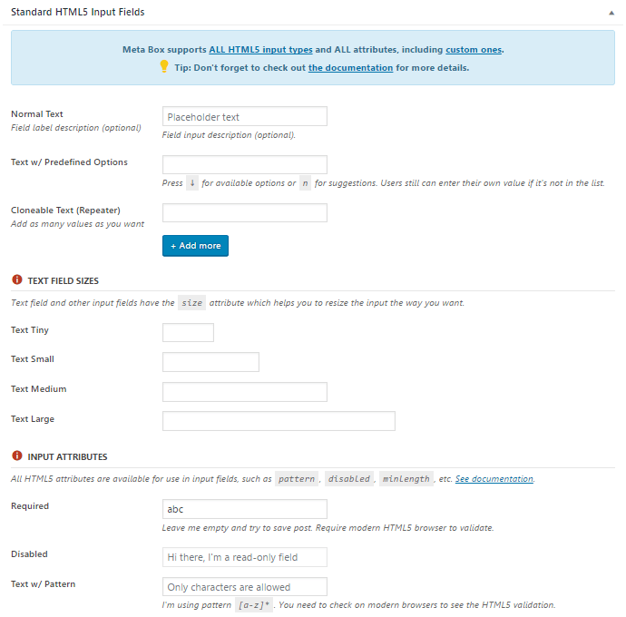 customizable meta box plugin