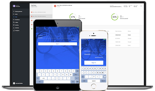 Schreenshot of Xamarin Apps on Mobile Devices