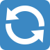 Anticlockwise downwards and upwards open circle arrows 🔄