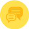 Icon of a chat bubble