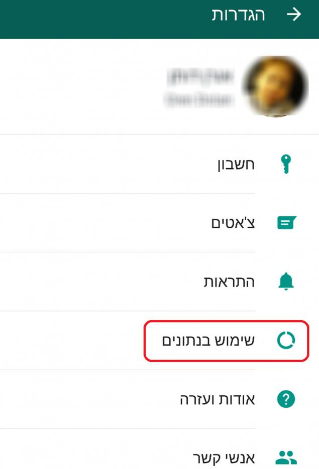 איך לא להוריד אוטומטית וידאו בווטסאפ (צילום מסך)