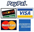We accept MasterCard, Visa, Discover, American Express and Paypal.