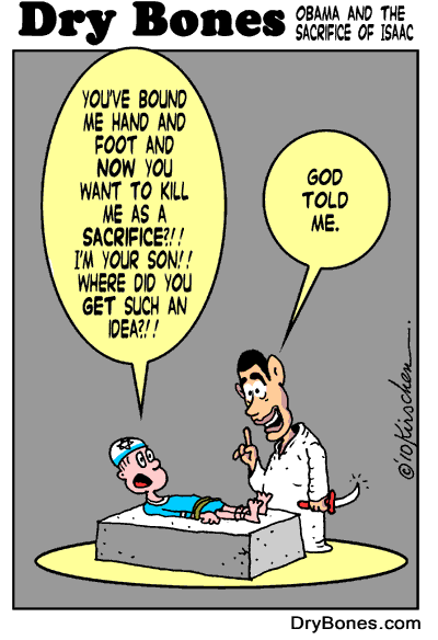 Obama to Sacrifice Israel? : Dry Bones cartoon.