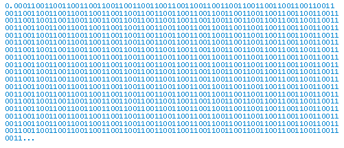 Decimal 0.1 In Binary ( To 1369 Places)