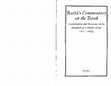 Research paper thumbnail of Eric Lawee, *Rashi’s ‘Commentary on the Torah’: Canonization and Resistance in the Reception of a Jewish Classic* (New York: Oxford University Press, 2019; paperback edition 2021)