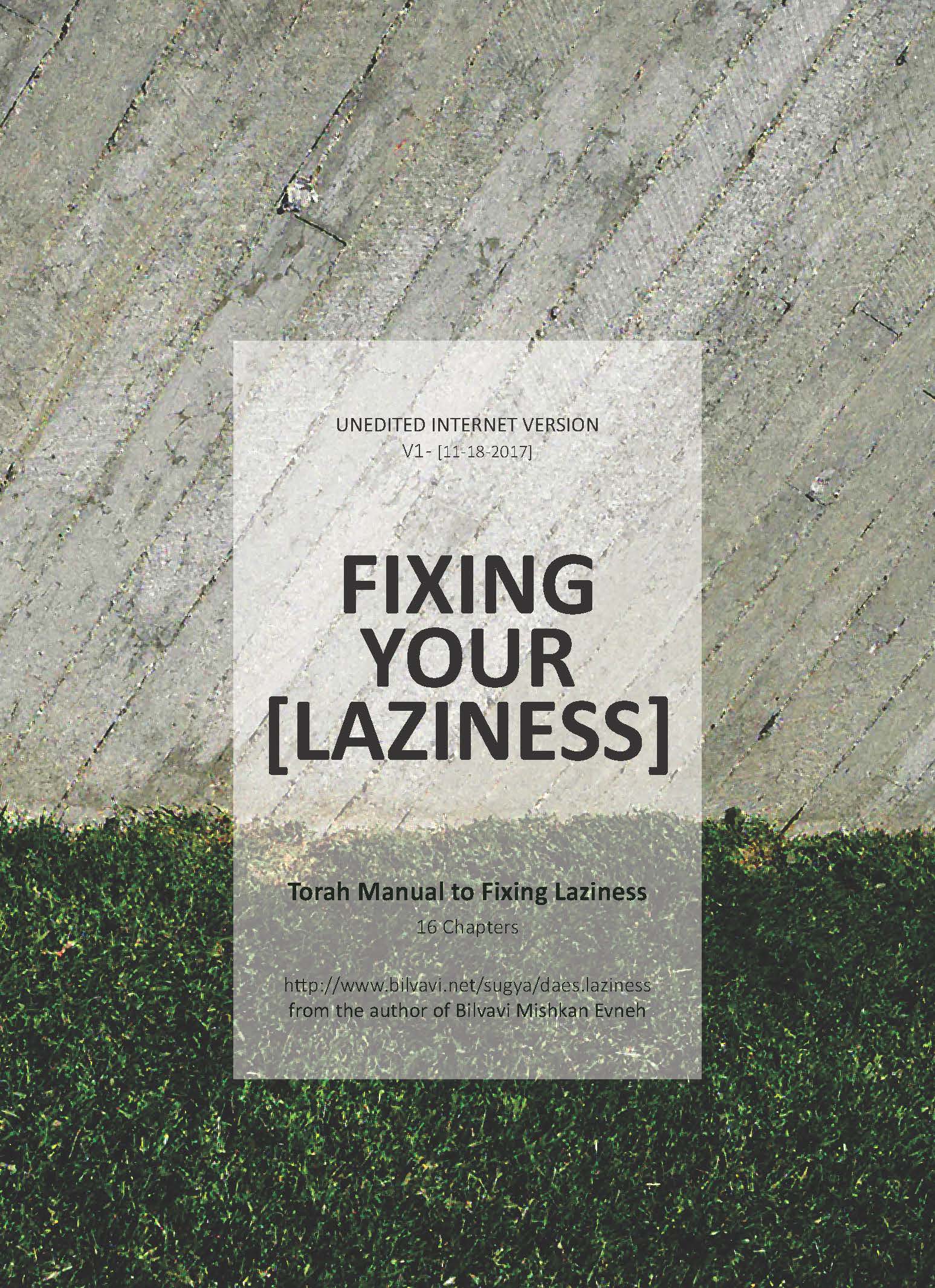 FIXING YOUR LAZINESS FIXING YOUR LAZINESS