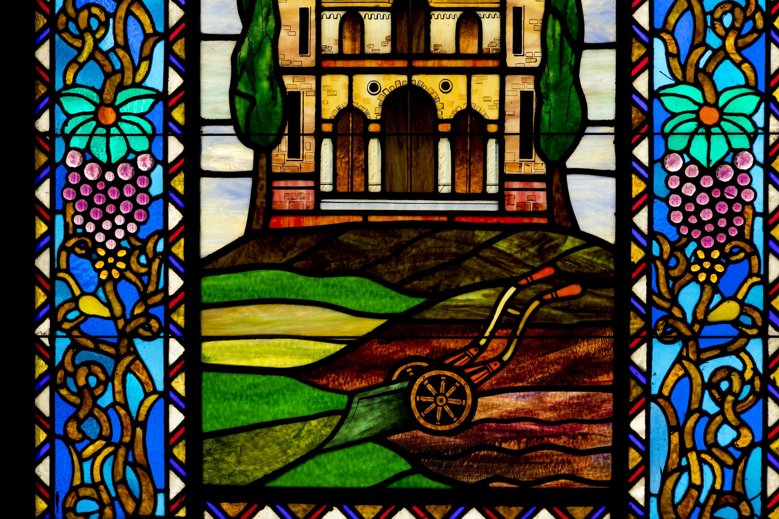 beautiful stained glass at b'nai jeshurun