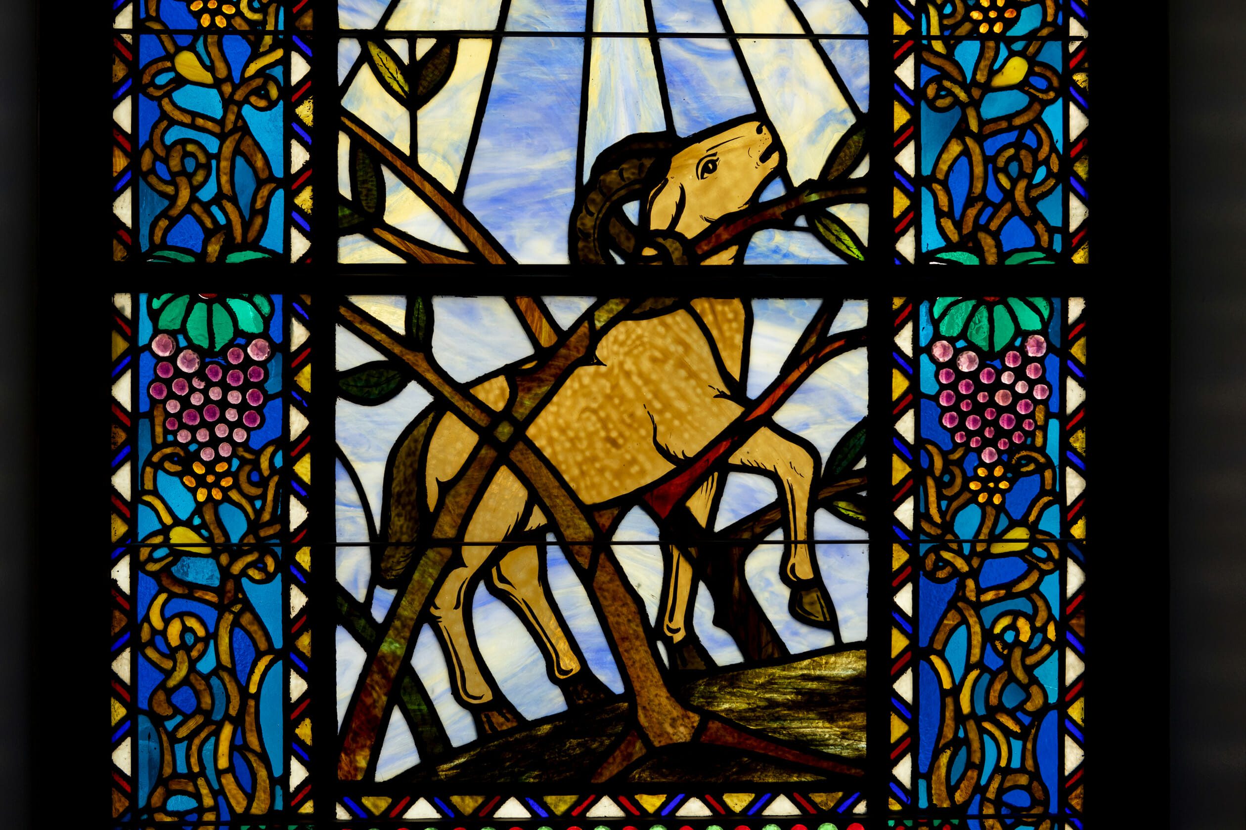 beautiful stained glass at b'nai jeshurun
