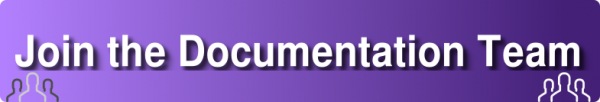 Banner to join the Docs team