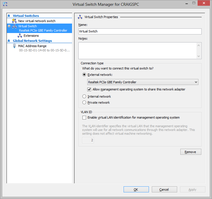 Hyper-V virtual switch