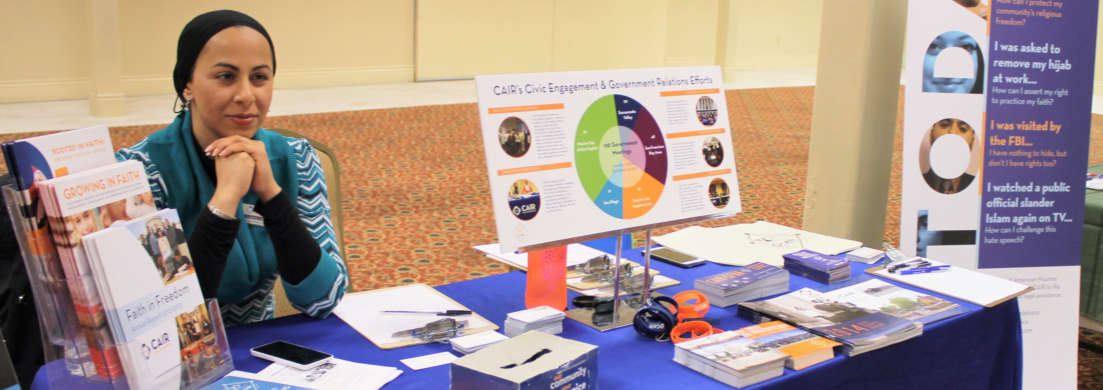 CAIR-SFBA Government Relations Coordinator, Sameena Usman, Tabling At A Community Event