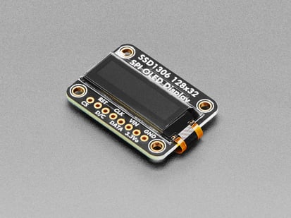 Angled Front Shot of the OLED Graphic Display.