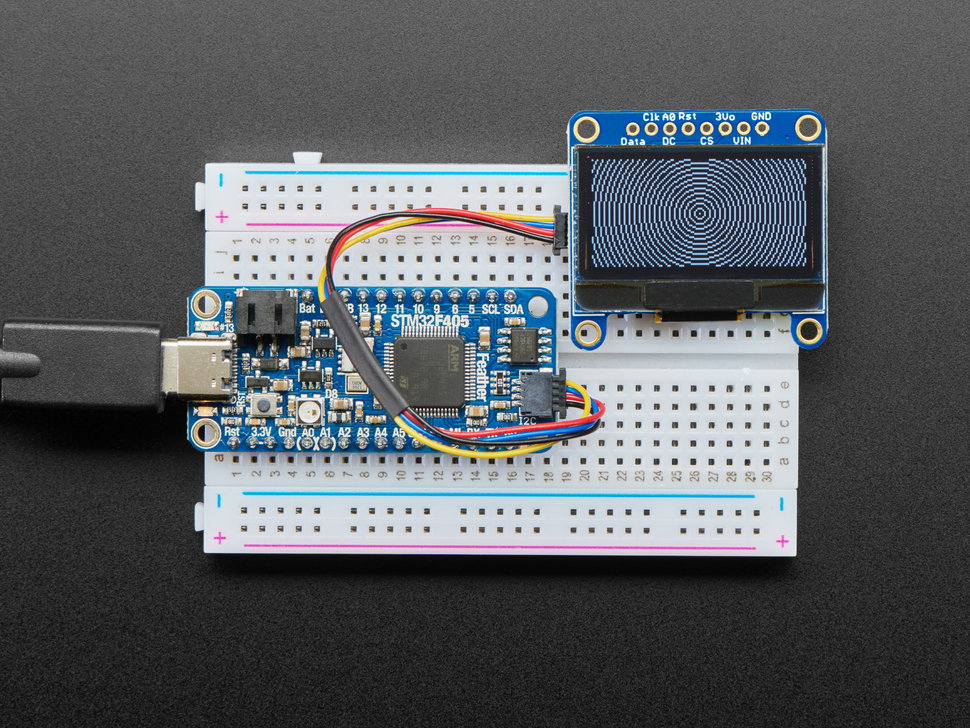 OLED with circles display
