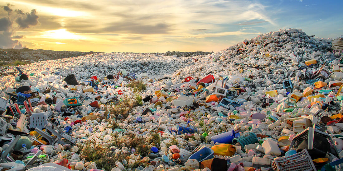 plastic problem in a landfill