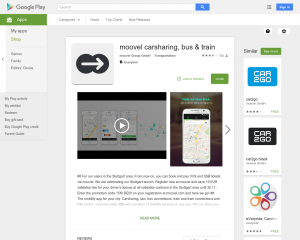 moovel Carsharing, Bus & Bahn
