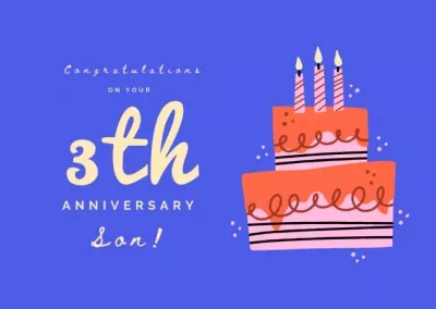 Card  Congratulations anniversary Son