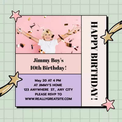Birthday Greeting Card for Boy