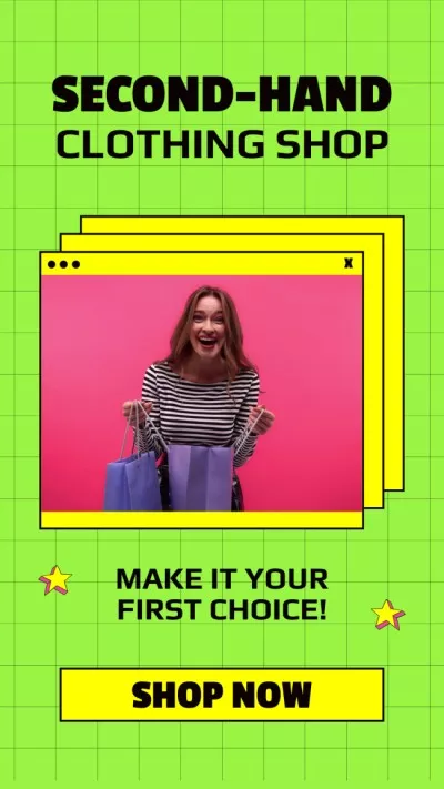 Pre-owned clothes stores promotion