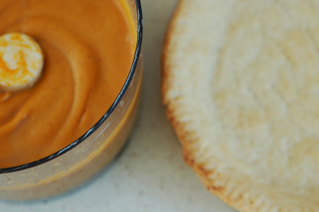 Roasted butternut squash filling and pie crust by Eve Fox, the Garden of Eating copyright 2014