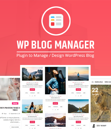 Plugin to Manage / Design WordPress Blog – WP Blog Manager