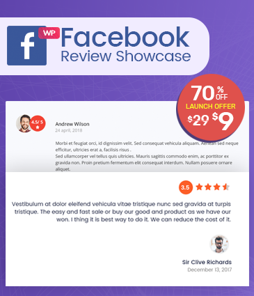 WP Facebook Review Showcase – FB Page Review Plugin for WordPress