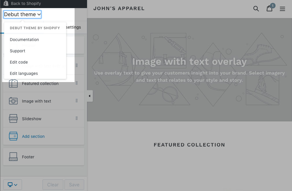Click edit html css